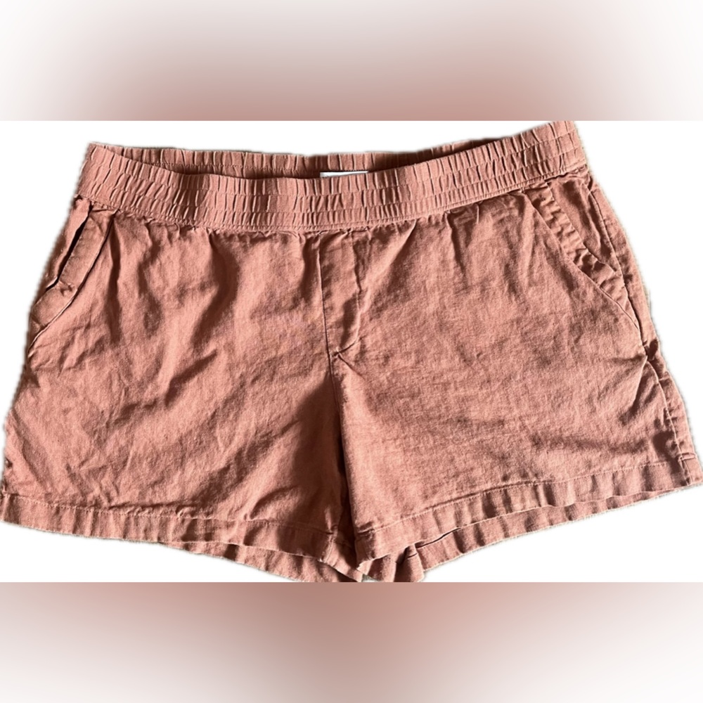 Sonoma High Waist Salmon Shorts- elastic waist. Women’s Size XL